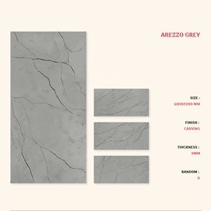 Fuzhou China tallado superficie brillante azulejos de pared de porcelana esmaltada Antrix Color gris 600x1200mm 60x120 24x48 2x4 azulejo de piso de cerámica - Product Image 5