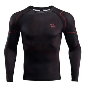 Оптовая продажа высококачественных простых рубашек для плавания Jiu Jitsu с логотипом на заказ, с длинным рукавом, для мужчин