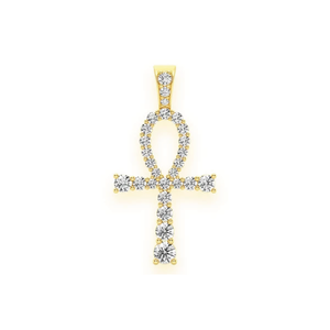 Colgante de Cruz de Oro de 14k Original de Alta Calidad con 37 Piedras de Moissanita, Certificado GRA, Estilo Hip Hop, Joyería Unisex, Precio Razonable - Product Image 3