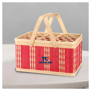 Meilleure offre PANIER EN BAMBOU en gros avec nouvelle arrivée PANIER TISSÉ EN BAMBOU du fabricant du Vietnam et conditions flexibles - Product Image 1