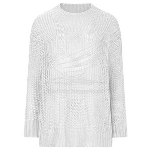 Pull en tricot décontracté pour femme, style classique, hiver, 100% coton/laine, respirant, confortable, tenue élégante - Product Image 6