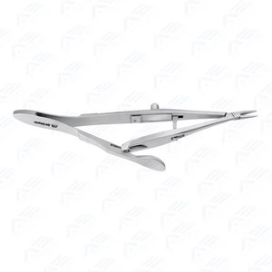 Pinza de sujeción con bloqueo para agujas oftálmicas Kalt, reutilizable, manual, de acero inoxidable, para uso quirúrgico hospitalario - Product Image 2
