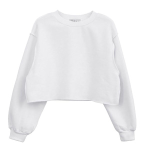 Sweat-shirt à capuche court rose pour femme, couleur unie, en coton, décontracté, manches régulières, longueur courte, pour l'automne - Product Image 6