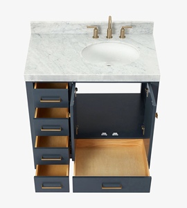 Gabinete de Baño Moderno Abigail OEM de 36 Pulgadas con Lavabo a la Derecha y 7 Opciones de Acabado, Directo de Fábrica en Vietnam - Product Image 5