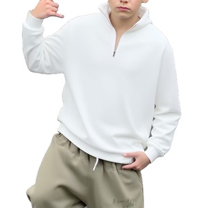 เสื้อสเวตเชิ้ตผู้ชายแบบซิป ¼  ทรงโอเวอร์ไซส์ ผ้าฝ้าย สไตล์สตรีทแวร์  สำหรับฤดูหนาว ลำลอง แฟชั่นอเมริกัน - Product Image 1