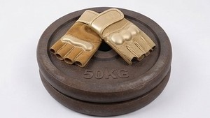 Golden Half Finger Breathable Workout Gloves Adjustable Wrist Strap for <b>Weight</b> <b>Lifting</b> All Seasons PU Material Comfortable Fit - Product Image 6