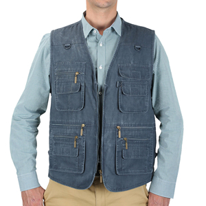 Gilet d'été léger en Denim pour hommes, veste sans manches en tissu de coton fin, gilet respirant, décontracté et à la mode pour tenue quotidienne - Product Image 6