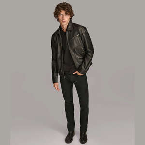 Chaqueta Bomber de Piel de Oveja Genuina, Estilo Cargo con Bolsillos, Chaqueta de Aviación de Alta Calidad para Hombre, Impermeable y Ecológica - Product Image 3