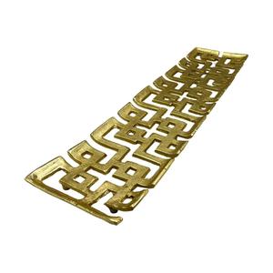 Luxury Food Serving <b>Trays</b> Footed Base Gold Finish Modern Design Metal <b>Tray</b> & Accessories Dishwasher Safe Wedding Decor - Product Image 5