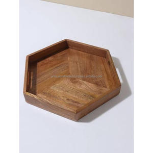 Bandeja de Servir Rectangular de Madera Tallada a Mano, con Asas, de Primera Calidad, Grabada, de Madera Sólida, la Más Vendida - Product Image 5