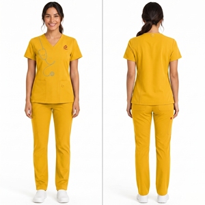 Nuevo Modelo 2026, Uniforme de Enfermería Unisex, Diseño de Poliéster/Algodón, Conjunto Médico sin Costuras, Tejido de Alta Calidad OEM - Product Image 6