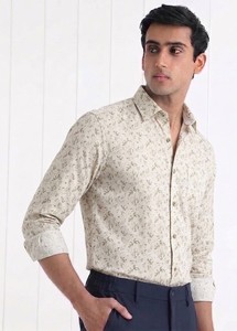 Camisa Casual de Hombre Enovate con Estampado Floral, 100% Algodón, ODM, Manga Larga, Cuello Clásico, Transpirable, Popelina, Verano - Product Image 2