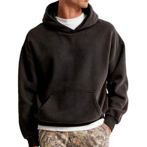 Sudaderas con capucha y sudaderas de felpa gruesa 100% algodón para hombre, de manga larga, con estampado personalizado, serigrafía, cierre completo con cremallera, estilo oversize. - Product Image 3