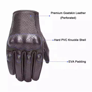 Gants de moto Alpha Racing, hiver coupe-vent, été respirants, antidérapants, compatibles écran tactile, style rétro, perforés, pour sport et gym, anti-chute - Product Image 2