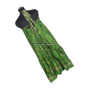Nuevo Vestido Maxi de Seda Vintage Indio para la Playa, Vestido Largo con Volantes para Mujer, Vestido Maxi al por Mayor, Vestido Elegante para Cena - Product Image 2