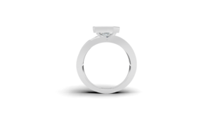Anillo de Lujo Aarinya para Hombre, con Diamantes Cultivados en Laboratorio, Plata 925, Corte Esmeralda, Piedras Laterales Princesa, Certificado IGI, Pavé - Product Image 4