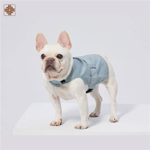 สายรัดอกสัตว์เลี้ยงแบบผ้าฝ้ายออร์แกนิก ลายทาง ทันสมัย คลาสสิก เรียบง่าย ซักได้ เป็นมิตรกับสิ่งแวดล้อม ใช้ได้ในฤดูใบไม้ผลิและฤดูร้อน (OEM/ODM) - Product Image 1