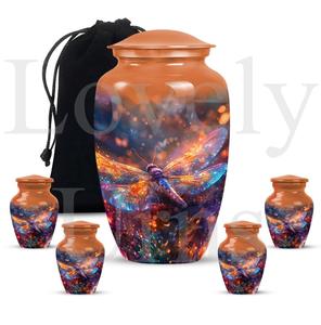 Urna Conmemorativa de Libélula Cósmica, Recuerdo para Cenizas de Libélula, Urna Grande Decorativa para Cremación, Tributo Conmemorativo - Product Image 4