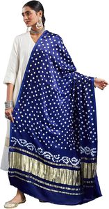 Dupatta Tradicional India con Estampado Bandhani, Moda Étnica - Product Image 2