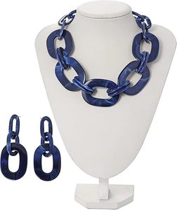 Collar de Resina para Joyería de Resina Epoxi, Collar y Pendientes de Aro, Conjunto de Joyería de Moda - Product Image 2