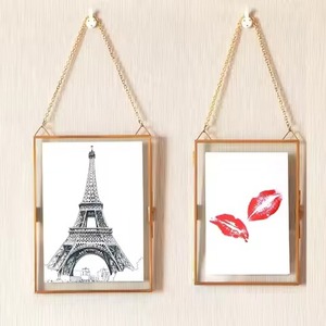 Contemporary Style Metal Glass Photo <b>Frame</b> Hanging <b>Wall</b> <b>Picture</b> Display <b>Frame</b> Elegant Interior Decor - Product Image 5