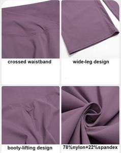 Customized Summer Knitted Push <b>Leggings</b> Butt Lifting <b>Yoga</b> Pants Solid Color Gym Fitness Women High Waist Sports <b>Flared</b> <b>Leggings</b> - Product Image 4
