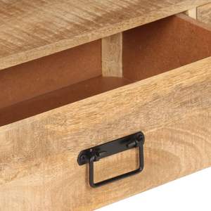 Soporte de TV de Madera de Mango Sólida Negra con Acero con Recubrimiento en Polvo, Madera Natural y Diseño Elegante - Product Image 5
