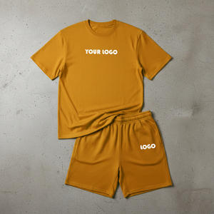 OEM Manufacturer's Custom Men's T Shirt and Shorts 2-Piece Set Summer Casual Logo Printed Clothing Customized Logo Printing - Product Image 3