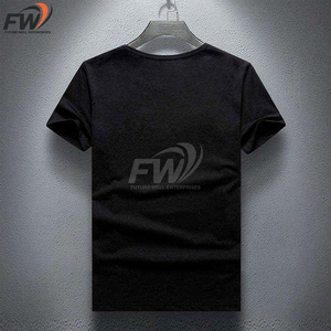 Camiseta Personalizada para Hombre con Pedrería en Toda la Superficie, Venta al por Mayor, Cuello Redondo, Manga Corta, Color Negro, Decoración con Fijación Térmica, Marca Privada - Product Image 6