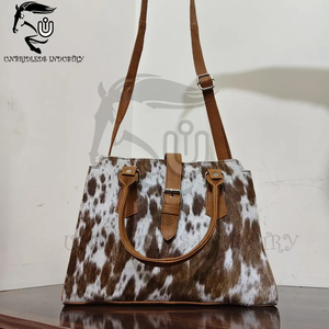 Bolso Tote de Cuero Vacuno UNBRIDLEDS INDUSTRY, Estilo Bohemio, Anti-Robo, con Impresión de Logotipo Personalizado, para Todas las Temporadas - Product Image 1