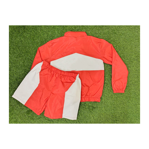 <b>Retro</b> Solid Casual Winter Men Short <b>Tracksuit</b> Set Blank High Quality Zipper Pocket Track Jacket and Board Shorts Set - Product Image 5