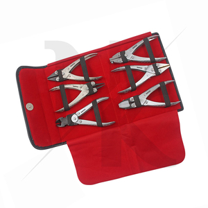 Kit de pinces parallèles pour bijoux, 6 pièces, en acier inoxydable, avec mors plats en laiton, mors plats en nylon, pinces à bec plat, coupe-fil latéral et pince à perforer - Product Image 6
