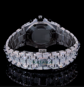 Reloj Cronógrafo de Diamantes de Lujo de Alta Demanda para Mujer, Reloj de Vestir de Cuarzo Analógico de Acero Inoxidable - Product Image 6