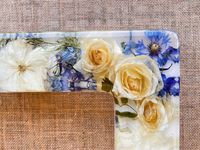 Cadre photo en résine Belladec pour la conservation des fleurs de mariage, fait main, écologique, léger, souvenir floral de table