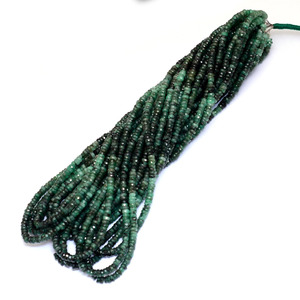 Emerald 5mm-7mm Gemstone Smooth Rondelle <b>Beads</b> Natural Multi Green Emerald Semi Precious Gemstone <b>Loose</b> <b>Beads</b> For Jewelry Making - Product Image 3
