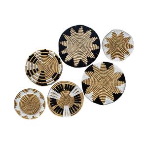 Bohemian Seagrass Wall Plate Handwoven In Vietnam Natural Fiber Decoration For Living Rooms Bedrooms Hospitality Spaces & Retail - Product Image 3