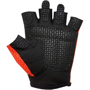 <b>Half</b> Finger Training Gloves Breathable Non <b>Slip</b> Gym Sparring Unisex Polyester <b>Slip</b> On Closure Red Black Wholesale Winter Leather - Product Image 2