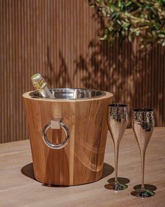 Cubo de metal para vino, decoración de lujo para entretenimiento, accesorio para carrito de bar, cubeta para almacenamiento de vino, esencial para anfitrión, decorativo para bebidas - Product Image 3