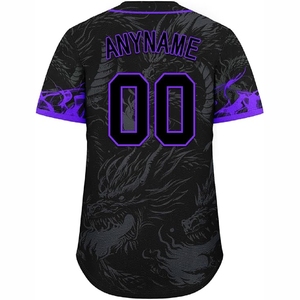 Maillot de baseball personnalisé imprimé par sublimation, respirant, à séchage rapide, vêtements de sport pour athlètes - Product Image 5