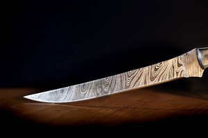 Couteau de pêche à la ligne tendance, en acier Damas fait main, haute dureté, extra tranchant, lame de 8 pouces, couteau de chef de cuisine personnalisé - Product Image 6