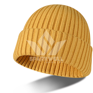SPARKWELL INDUSTRY Bonnet unisexe en acrylique, couleur unie, bonnet tricoté d'hiver, décontracté pour l'extérieur, adulte, 56-58CM - Product Image 6