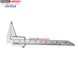 Pied à coulisse de précision 5 pouces 0-80 mm, outil de mesure pour laboratoire dentaire, jauge de mesure à vernier en acier inoxydable - Product Image 4