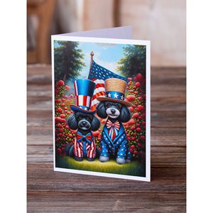 All American Poodle Whimsical A7 Greeting Cards Pack of 8 Blank Note Cards with <b>Envelopes</b> Size <b>5x7</b> - Product Image 2