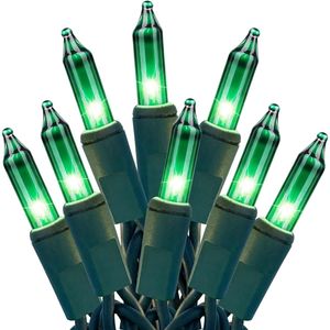 100 Count Mini Green String <b>Lights</b> for Indoor and Outdoor St Patrick's Day & Christmas Decorations Green <b>Wire</b> Christmas <b>Lights</b> - Product Image 1