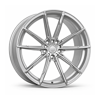 Jantes forgées à cinq branches, 18-22 pouces, finition usinée argentée, 5x112 5x114.3 6061-T6 VIW-151 pour BMW Audi Mercedes-Benz