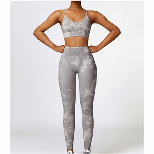 Conjunto de Yoga para Mujer Más Vendido, de Alta Calidad, 2 Piezas, Poliéster/Nailon, Transpirable, Ecológico, Tela Inteligente, Servicio OEM Personalizable - Product Image 1
