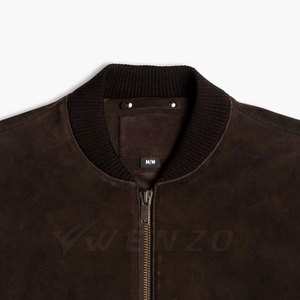 Classic Design Winter Front Eco-Friendly Breathable Soft Feel High Quality Material Durable Stylish Outerwear <b>Men</b> <b>Suede</b> Leather - Product Image 4