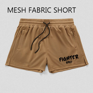 Pantalones Cortos Deportivos para Hombre Fighter Bro, de Malla, Color Sólido, con Cordón en la Cintura, Bolsillos, Transpirables y de Secado Rápido - Product Image 5