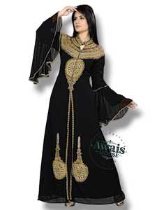 Vente en gros AWAIS HOUSE – Nouveau Kaftan de luxe 2 pièces pour femme musulmane, en velours uni perlé, lavable, non-tissé, longueur ras du sol, coupe trapèze simple - Product Image 4