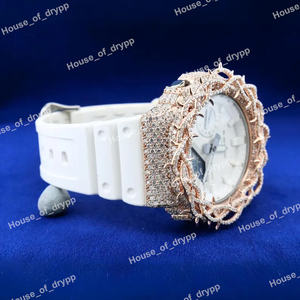 Montre Hip Hop de luxe entièrement automatique en argent 925 avec diamants Moissanite VVS et motif épine royale - Product Image 2